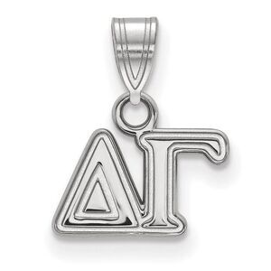 Sterling Silver Delta Gamma Small Greek Letters Pendant
